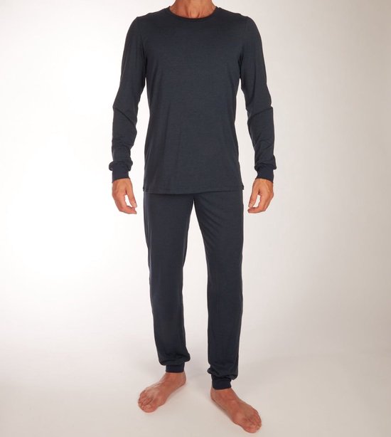 Schiesser Selected Premium Pyjama lange broek - 835 Blue - maat 3XL (3XL) - Heren Volwassenen - Tencel- 178114-835-3XL