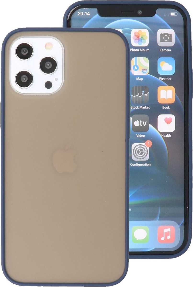 Hoesje Hard Case Color Blauw geschikt voor Iphone 12 Pro Max