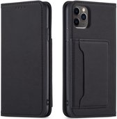 Mobiq - Magnetic Fashion Wallet Case iPhone 14 Pro Max - zwart