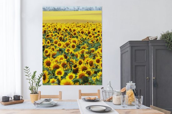 Tableau sur toile Tournesol - Fleurs - Nature - 120x160 cm - Décoration murale XXL