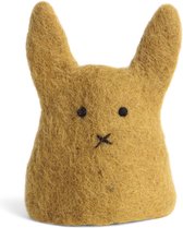 Chauffe-oeufs lapin de Pâques jaune - lot de 4 - fait main et commerce équitable par En Gry & Sif