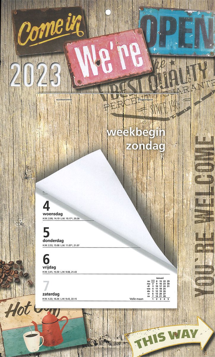 MGPcards - Week Scheurkalender 2023 - Week begint op Zondag - Come in...
