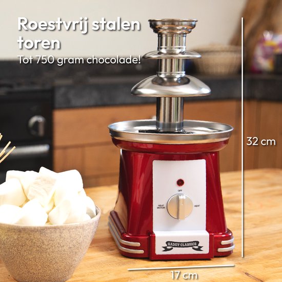 Gadgy Chocoladefontein 3 lagen - Chocolade fondue - Chocolade Geschenkset - Chocolade Fontein - 90 Watt — afbeelding 5