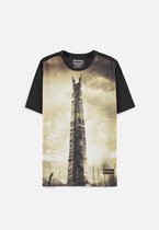 The Lord Of The Rings - Tower Of Sauron Sublimated Print Heren T-shirt - XL - Zwart