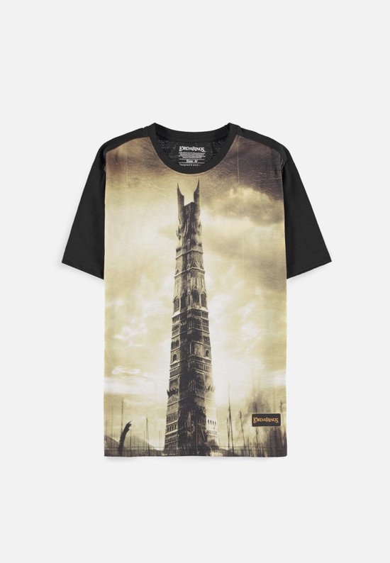 The Lord Of The Rings - Tower Of Sauron Sublimated Print Heren T-shirt - S - Zwart