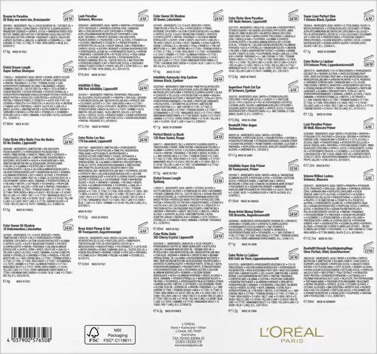 calendrier de l avent l or�al multimarque 2022