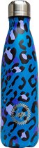 Blue Leopard - Drinkfles - RVS drinkfles - waterfles - RVS waterfles