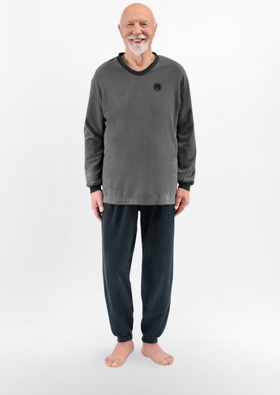Martel Ryszard lange pyjama uit frottee katoen - warming pyjama, grijs 3XL