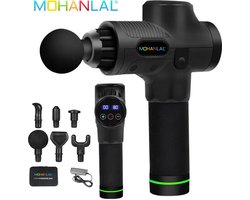 MOHANLAL® XL Massage Acupressuur Compressie Shiatsu Vibratie Klop & Rolmassage LED touchscreen met 6 massagekoppen in luxe koffer | Professioneel hand massage apparaat