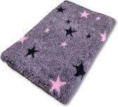 Vetbed Starry Night - Roze - Antislip Hondenmat - 100 x 75 cm - Benchmat - Hondenkleed - Voor Honden -Machine Wasbaar