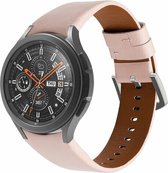 By Qubix leren bandje 20mm - Lichtroze - Geschikt voor Samsung Galaxy Watch 6 - Galaxy Watch 6 Pro - Galaxy Watch 5 - Galaxy Watch 5 Pro - Galaxy Watch 4 - Galaxy Watch 4 Classic