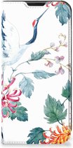 Wallet Bookcase Geschikt voor Samsung Galaxy Xcover 6 Pro Telefoonhoesje Bird Flowers