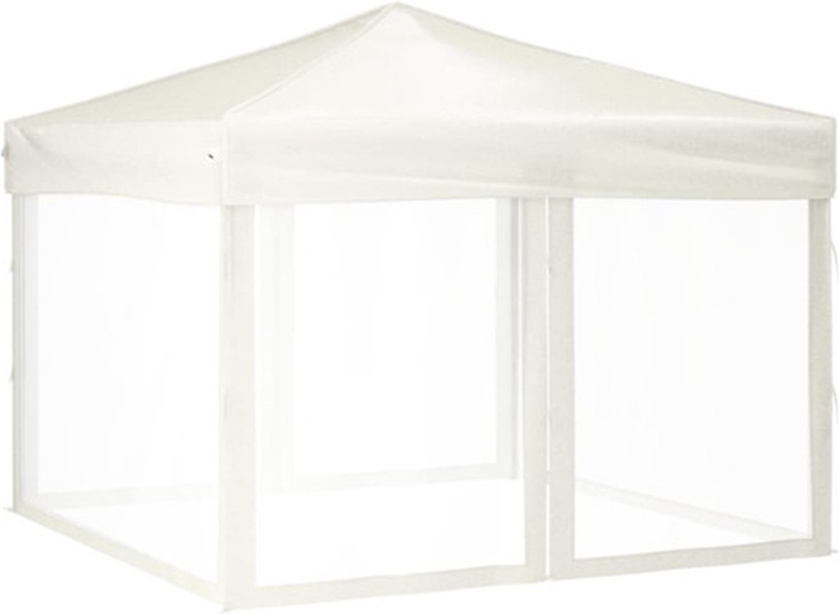 vidaXL-Partytent-inklapbaar-met-zijwanden-3x3-m-crèmekleurig