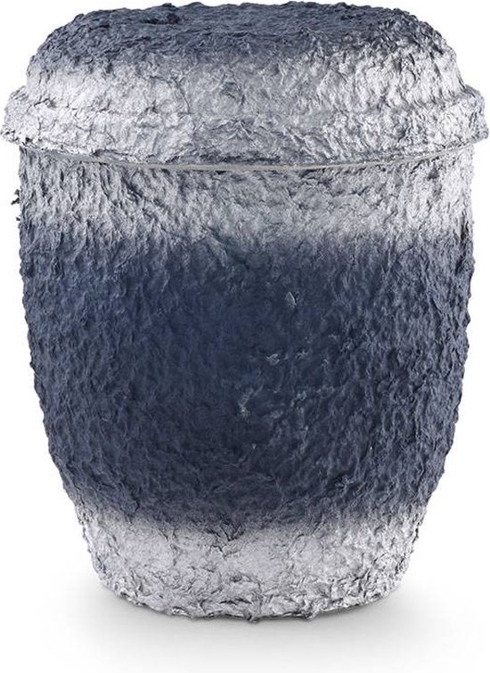 Petite urne en céramique ajustée - Bleu sel