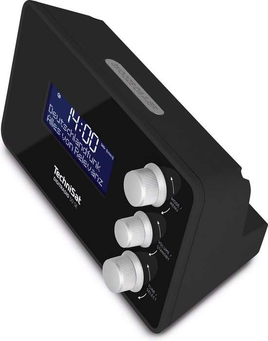 TechniSat 0000/2969 VIOLA CR 1 - DAB+ Radiosveglia con Ricarica Wireless, Nera
