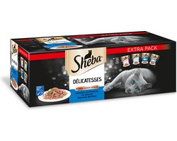 Sheba natte voeding kat – DUO PACK – verschillende smaken – 80 stuks – 6800 gram