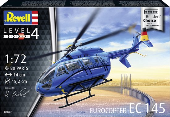 spreiding Hick item Revell 63877 EC 145 Builders Choice Helikopter (bouwpakket) 1:72 | bol.com