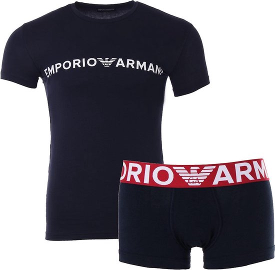 Emporio Armani - Heren - Pyjama - Donkerblauw - L | bol.com