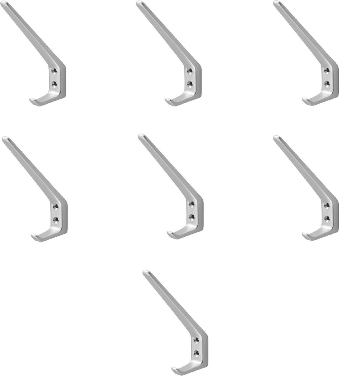 Hermeta hoed en jashaak 0030-01 - Aluminium - Enkel - Naturel - 7 stuks