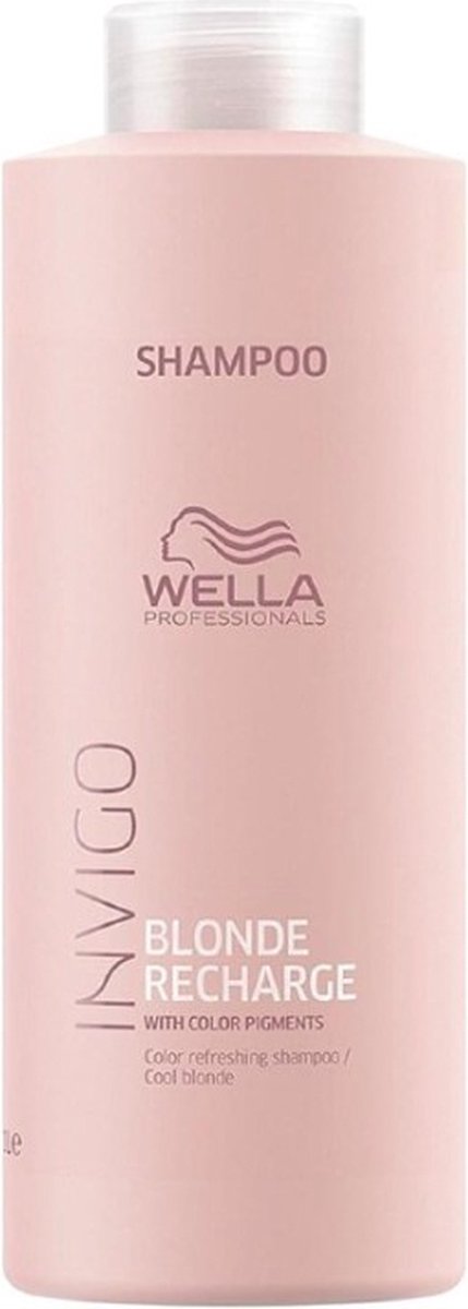 Wella Professionals Color Recharge Cool Blond Shampoo 1000ML - Normale shampoo vrouwen - Voor Alle haartypes