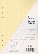 Aanvulling A5 geschikt voor o.a. Filofax, Succes Losbladige Planners 50 Vel, 120gr/m² Dotted Licht Geel Papier