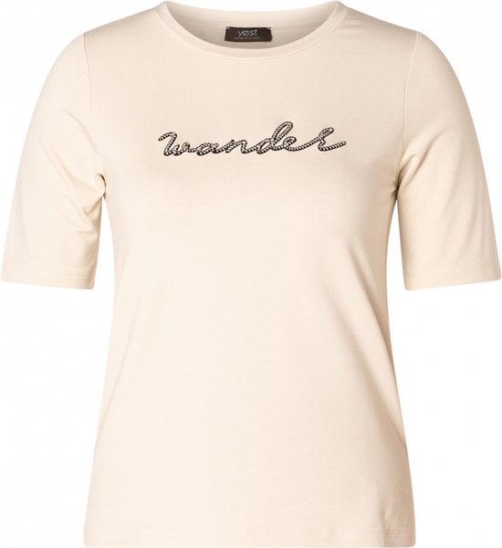 YESTA Bel Jersey Shirt - Soft Sand - maat 2(50)