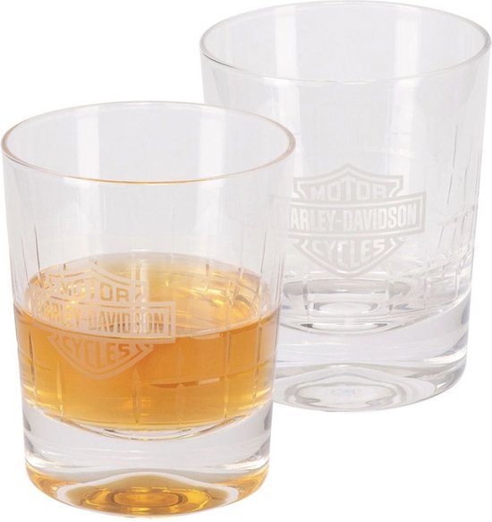HarleyDavidson Crystal Whiskey Glazen Set bol