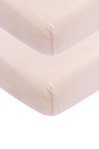 Meyco Baby Uni hoeslaken wieg - 2-pack - soft pink - 40x80/90cm