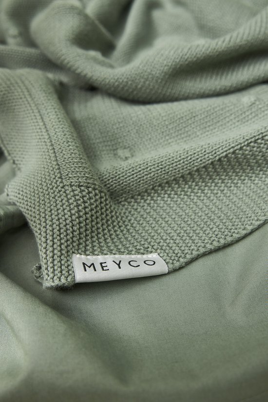 Meyco Baby Mini Knots wiegdeken - forest green - 75x100cm van Meyco — afbeelding 5