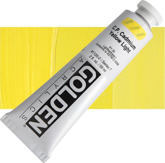 Golden Heavy Body Acrylic Paint – Cadmium Yellow Light, 8 Oz