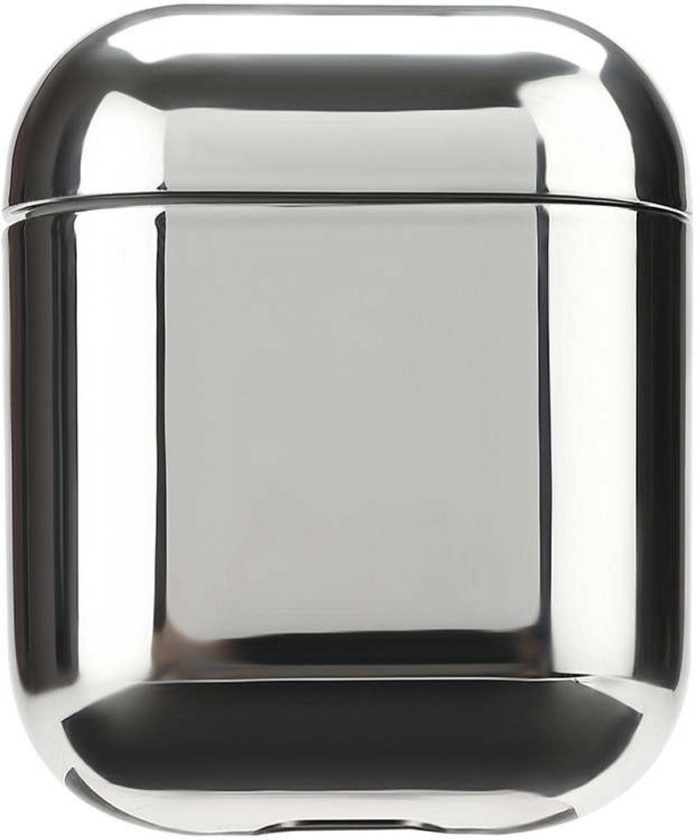 Fiquesa autri® Airpods Hoesje - hard case - airpods case - silver - spiegel