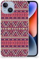 TPU étui pour Apple iPhone 14 Coque Téléphone Aztec Violet