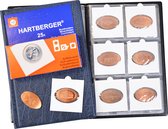 Hartberger POCKET Pressed Pennies incl. 25x munthouders - zakformaat - 19 x 13 cm - muntalbum voor 36 munten in munthouders pocketalbum pocket mini klein