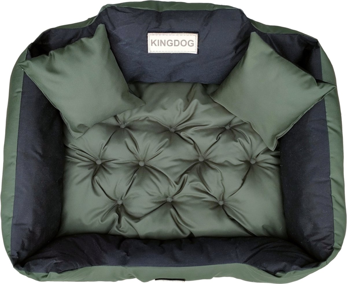 Kingdog - Groot honden- en kattenbed | Dierenmand 100 x 75 | Groen - maat L thumbnail 7