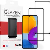 BMAX Samsung Galaxy M52 Screenprotector - 2-pack - Gehard glas - Full Cover - Tempered glas - Samsung screenprotectors 2 stuks - Telefoonglaasje - Beschermglas - Glasplaatje - Screensaver - Screen protector - Case friendly - Zwart