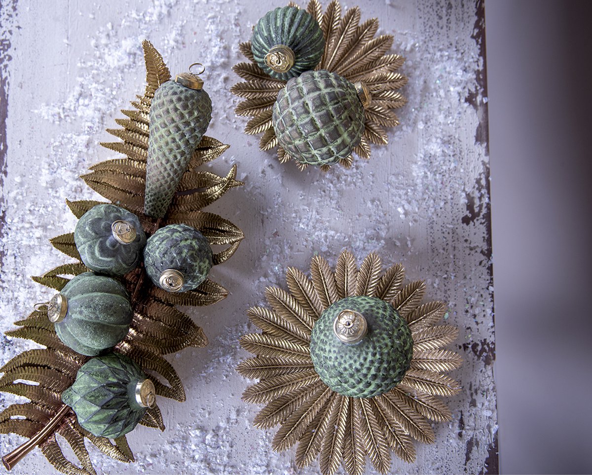 Krebs Glas Lauscha Lot De 3 Décorations De Noël En Verre - Boules De Noël - Motif : Pays De Noël Bordeaux - Dimensions : Environ 8 Cm