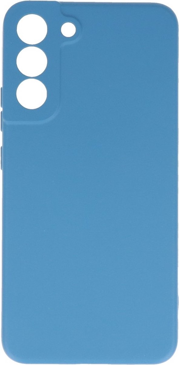 Hoesje 2.0mm Dikke Siliconen Back Cover Kleur Navy geschikt voor Samsung Galaxy S22 Plus