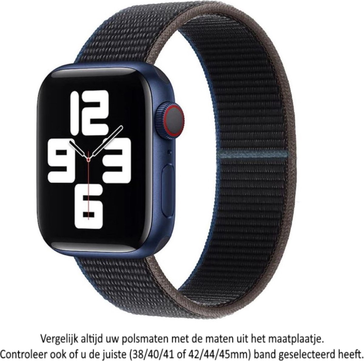 3 kleurig Zwart / Grijs / Blauw Nylon Horloge Band geschikt voor Apple Watch 1, 2, 3, 4, 5, 6, 7, 8, SE, 42mm, 44mm & 45mm "Mannenbreedte" Series - Zacht Geweven Nylon - 42 mm, 44 mm en 45 mm - black grey blue