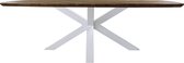 Table Fishbone Danish - 180x100x76 - Naturel/blanc - Chêne