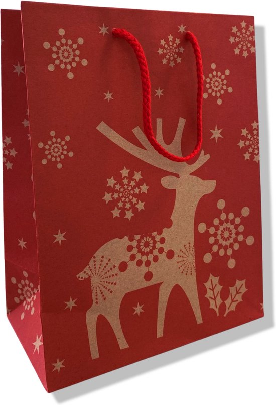 4 Luxe cadeau tasjes A5 kado tasjes kerst