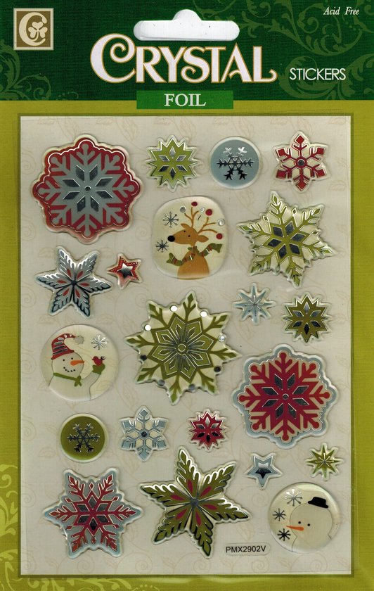 Crystal Stickers Foil stickers 3d Stickers Kerst bol