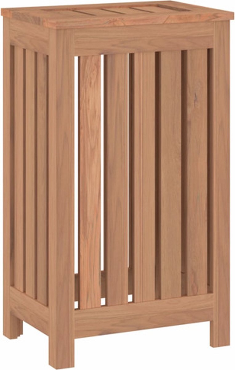 vidaXL - Wasmand - 35x25x60 - cm - massief - teakhout