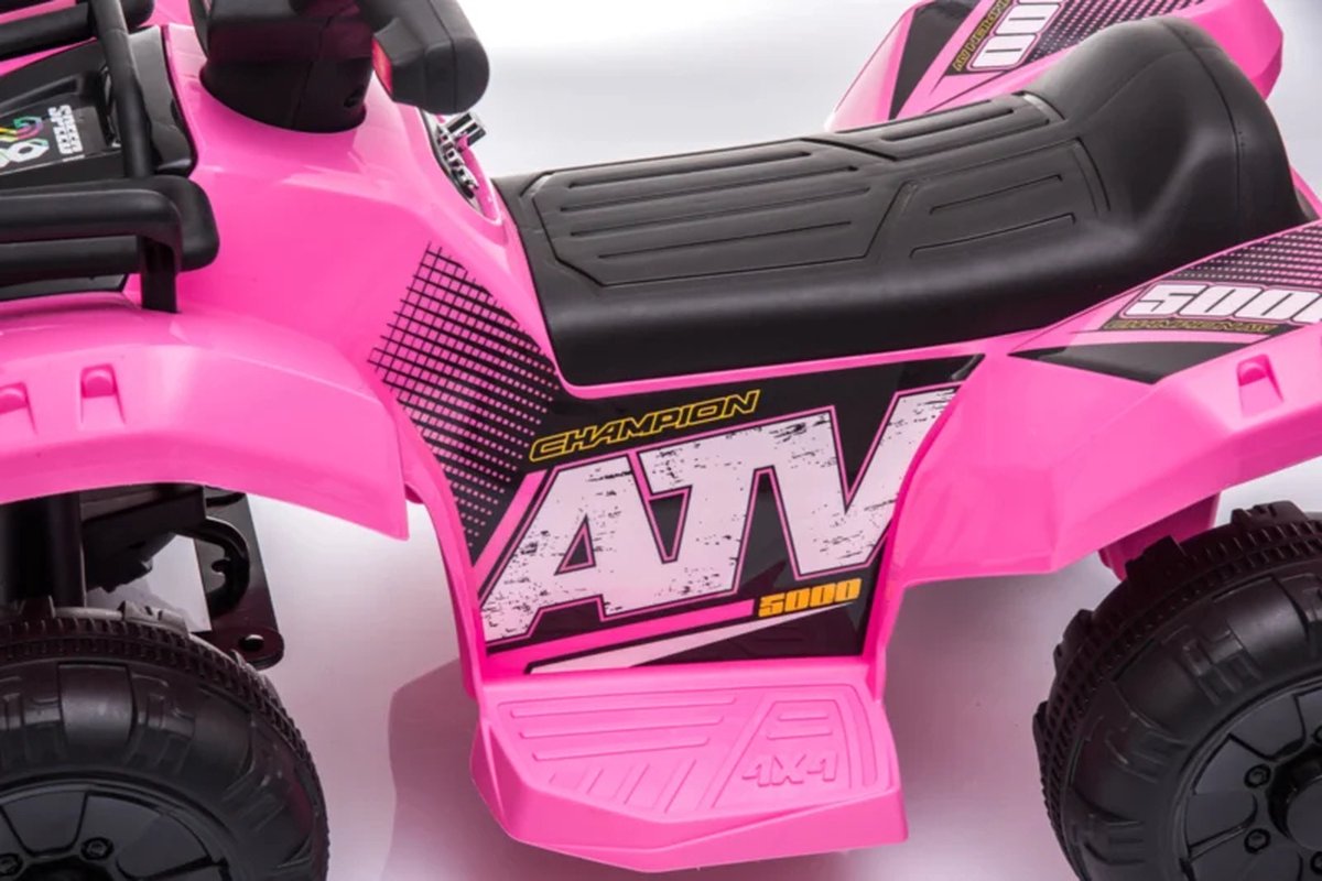 Quad électrique rose Champion ATV 6 volts enfant de 1 à 4 ans