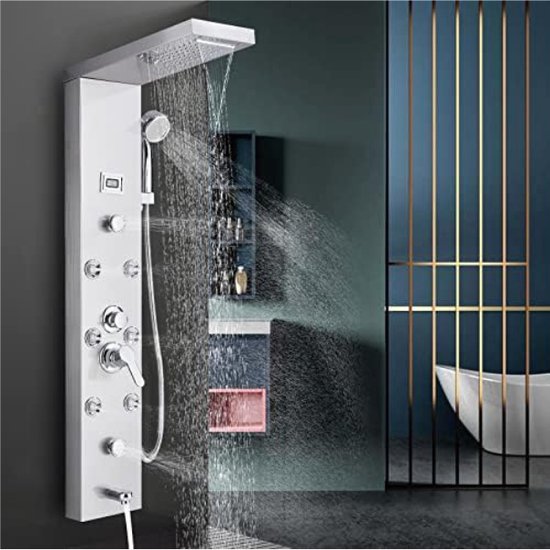 Panneau de douche Gratyfied - Douche pluie avec robinet thermostatique