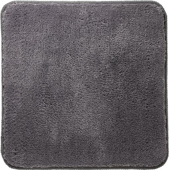 Sealskin Angora - Badmat 60x60 cm - Polyester - Donkergrijs