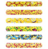 10 stuks klaparmbanden Snap-on armband Emoji - Smiley