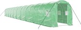Bol.com vidaXL - Tuinkas - met - stalen - frame - 40 - m² - 20x2x2 - m - groen aanbieding