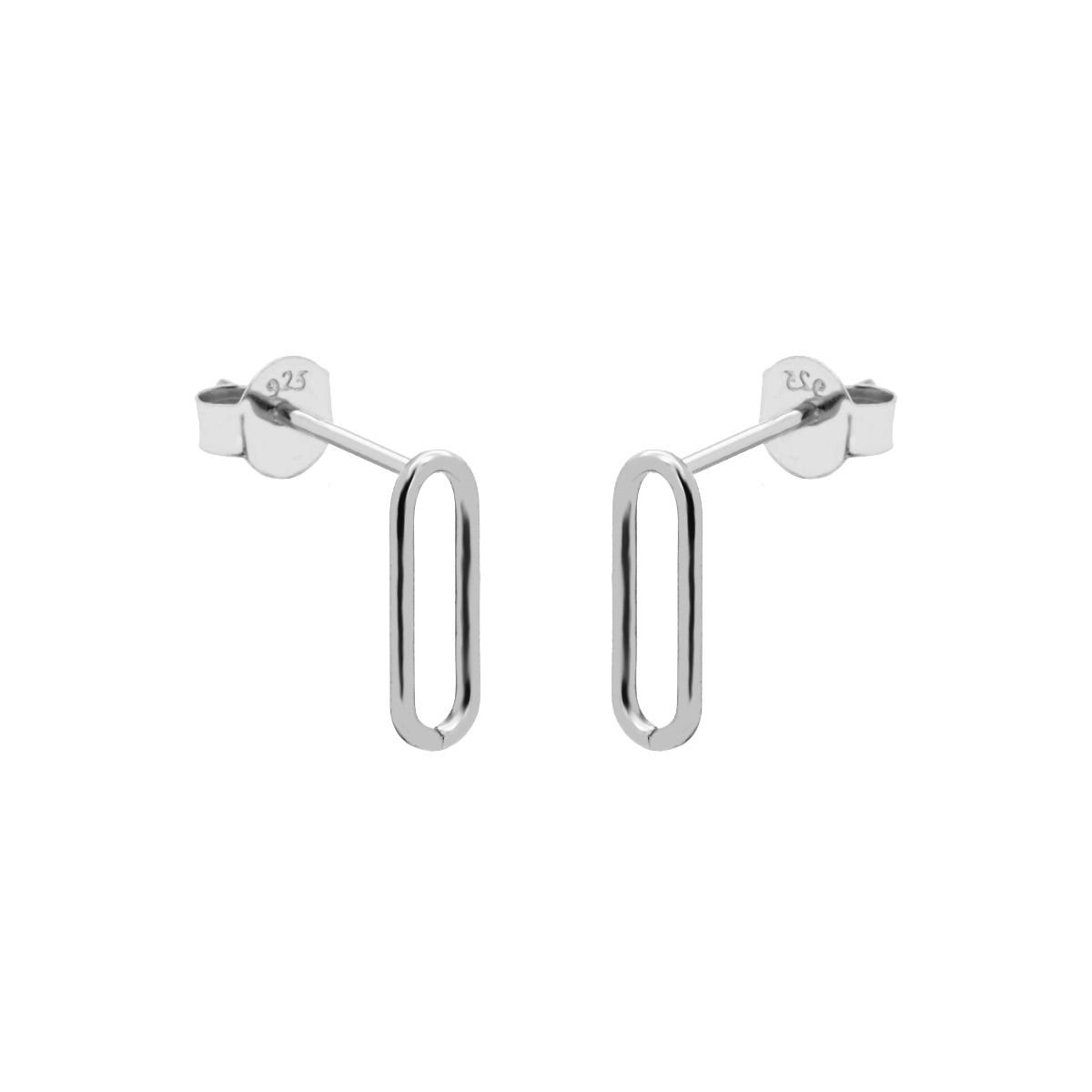 Karma oorknoppen square Zilver