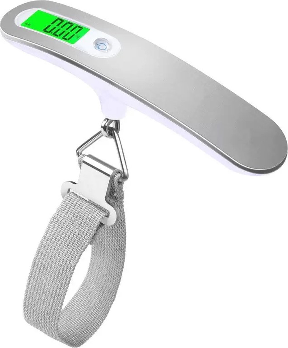 Techvavo® Digitale Kofferweegschaal - Bagageweger tot 50 KG - Inclusief Batterij - Bagageweegschaal - Digitaal Display