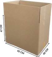 ATXANC Verzenddozen - Verzenddoos - Vouwdoos - Kartonnen dozen - 620x400x470mm - 10 stuks
